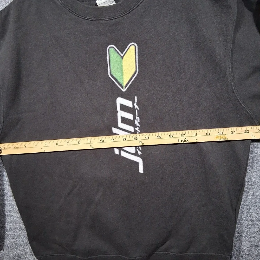 Delta Fleece Mens JDM Japanese Domestic‎ Market Graphic Sweatshirt Black Large